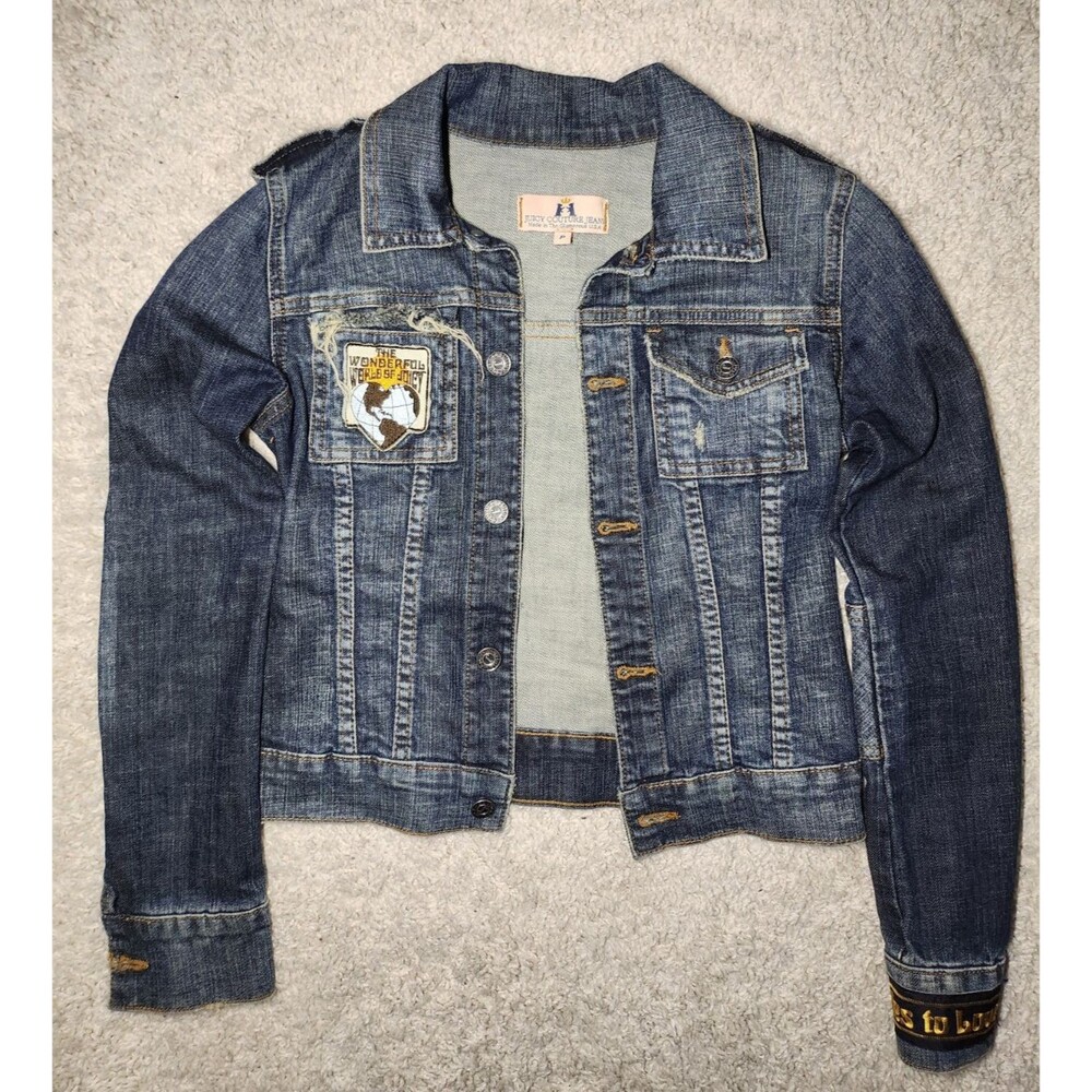 Juicy Couture Women’s Petite Small Denim Jacket NWOT Authentic Yes to Love